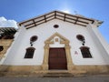 Sunrise in Colonial Elegance: Churches and Old Homes in Villa de Leyva, Colombia Royalty Free Stock Photo