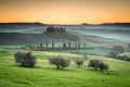 Sunrise on countryside, Tuscany, Italy Royalty Free Stock Photo