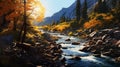 Sunrise And The Creeks: A Stunning Autumn Landscape Inspired By Greg Hildebrandt