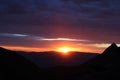 Sunrise from Crestone Needle, Sangre de Cristo Range. Colorado Rocky Mountains Royalty Free Stock Photo