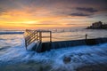 Sunrise at Cronulla Beach in Sydney Royalty Free Stock Photo