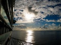 Sunrise from a cruise at Bahamas on vacation