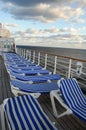 Sunrise on cruise ship deck Royalty Free Stock Photo