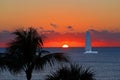 A sunrise cruise turns spectacular as the catamaran sails along the coastline s