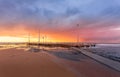 Sunrise and cstorm clouds over Mona Vale Ocean pool