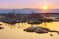 Sunrise at Dead Sea Israel salt morning landscape nature Royalty Free Stock Photo