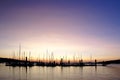 Sunrise at deserted pier Royalty Free Stock Photo