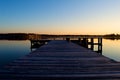 Sunrise at the dock on the river Royalty Free Stock Photo