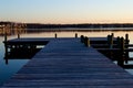 Sunrise at the dock on the river Royalty Free Stock Photo