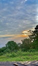 Sunrise at Doi Samerdao cloudy skies with sea of fog. Nan, Thailand. Royalty Free Stock Photo