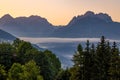 Sunrise in the Dolomites at Candide in Veneto, Italy Royalty Free Stock Photo
