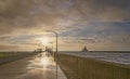 Sunrise on the Duluth Shipping Canal Royalty Free Stock Photo