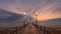 Sunrise Durban Pier Beachfront Sky Royalty Free Stock Photo