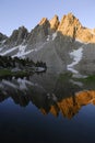 Sunrise in eastern Sierra Nevada mountains