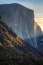 Sunrise on El Capitan, Yosemite National Park, California Royalty Free Stock Photo