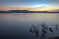 The sunrise on the Erhai Lake