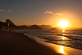 Sunrise in Famous Copacabana Beach