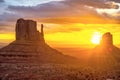Sunrise in the famous Monument Valley