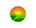 Sunrise Farm Logo Icon Design