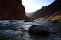 Sunrise at Hance Rapids in the Grand Canyon.