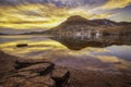 Sunrise at Flatiron Reservoir in Loveland Colorado Royalty Free Stock Photo