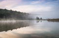 Sunrise fog at Pleasant Creek Royalty Free Stock Photo