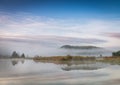 Sunrise fog at Pleasant Creek Royalty Free Stock Photo