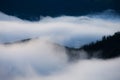 Sunrise at foggy Smoky Mountain National Park Royalty Free Stock Photo