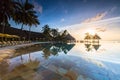 Sunrise at Four Seasons Resort Maldives at Kuda Huraa Royalty Free Stock Photo