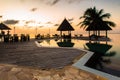 Sunrise at Four Seasons Resort Maldives at Kuda Huraa Royalty Free Stock Photo