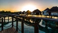 Sunrise at Four Seasons Resort Maldives at Kuda Huraa Royalty Free Stock Photo