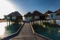 Sunrise at Four Seasons Resort Maldives at Kuda Huraa Royalty Free Stock Photo