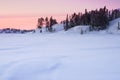 Sunrise at Frame Lake, Yellowknife, Canada Royalty Free Stock Photo