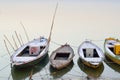 Sunrise at Ganges river in Varanasi, India Royalty Free Stock Photo