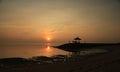 Sunrise at the gazebo Bali, Indonesia.
