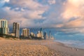 Sunrise at Gold Coast beach in Australia Royalty Free Stock Photo