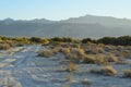 Sunrise golden light desert offroad landscape Royalty Free Stock Photo