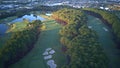 Sunrise Golf Course Hope Island Estate Gold Coast Grass Coomera River Royalty Free Stock Photo