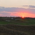 Sunrise on the Golf Course Royalty Free Stock Photo