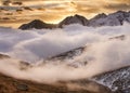 Sunrise in Gran Paradiso National Park Italy Royalty Free Stock Photo