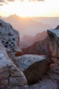 Sunrise at Grand Canyon skyline Royalty Free Stock Photo