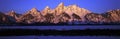 Sunrise on Grand Tetons Royalty Free Stock Photo