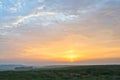 Sunrise and grassland