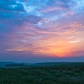 Sunrise and grassland