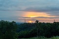 Sunrise in Grassland at toril, davao city Royalty Free Stock Photo