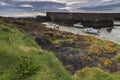 Sunrise at the harbor of Dunbar in Scotland Royalty Free Stock Photo