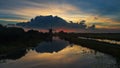 Sunrise on the Hazerswoude-Dorp Dutch city windmill