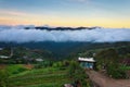 Sunrise at highlands in Borneo, Sabah, Malaysia Royalty Free Stock Photo