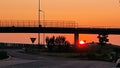 Sunrise on the highway of the sun A2 Royalty Free Stock Photo