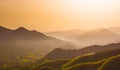 Sunrise on the hill of North Ethiopia Royalty Free Stock Photo